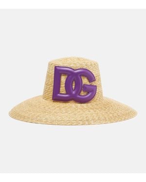 Dolce & Gabbana Dg Straw Hat - Pink