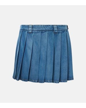 Miu Miu Mini-Jupe En Jean - Bleu