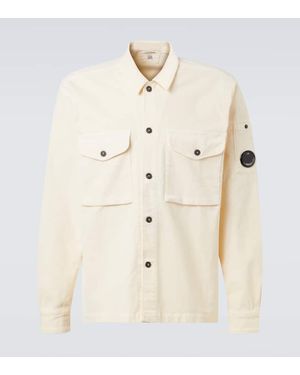 C.P. Company Lens Cotton-Blend Overshirt - Natural