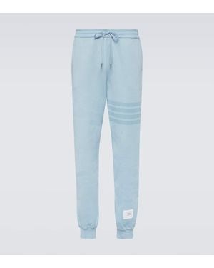 Thom Browne Jogginghose 4-Bar Aus Baumwoll-Jersey - Blau