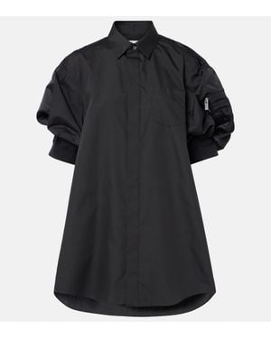 Sacai Puff Sleeve Minidress - Black