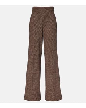 Ralph Lauren Isaiah Wool Wide-Leg Pants - Brown
