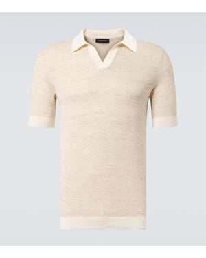 Thom Sweeney Polo En Mezcla De Algodon - Neutro
