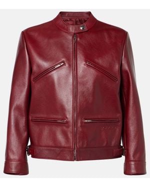 Gucci Leather Jacket - Red