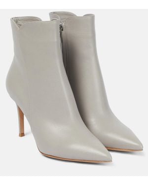 Gianvito Rossi Ankle Boots Levy 85 Aus Leder - Grau
