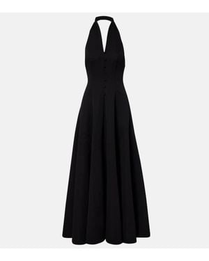 STAUD Cocktailkleid Stella Aus Einem Baumwollgemisch - Schwarz