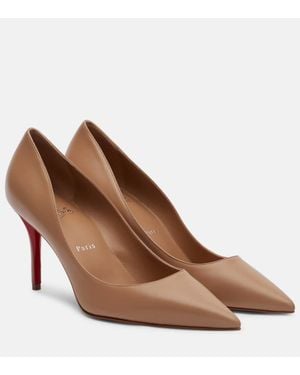 Christian Louboutin Escarpins Miss Z 80 En Cuir - Marron