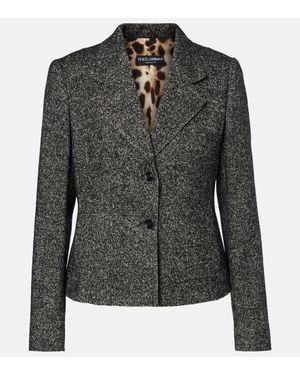 Dolce & Gabbana Jacke Aus Einem Wollgemisch - Schwarz