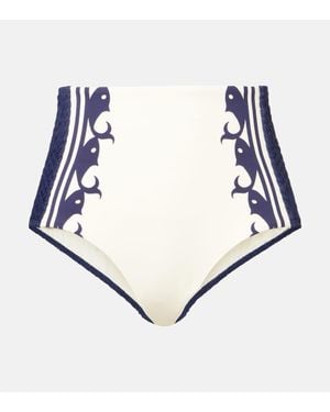 ALÉMAIS Bedrucktes Bikini-Hoeschen Marine - Blau
