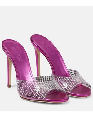 Paris Texas Holly Embellished Pvc Mules - Purple