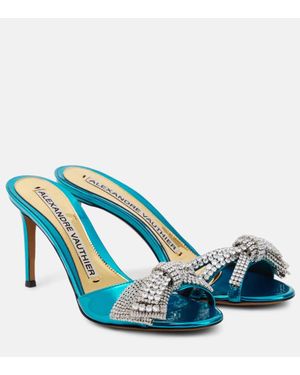 Alexandre Vauthier Verzierte Pantoletten Shooting - Blau