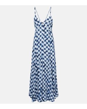 Proenza Schouler Maxikleid June Aus Crepe De Chine - Blau