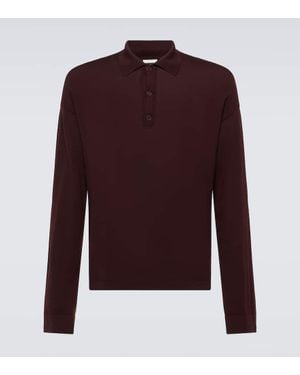 The Row Miso Wool Polo Sweater - Purple