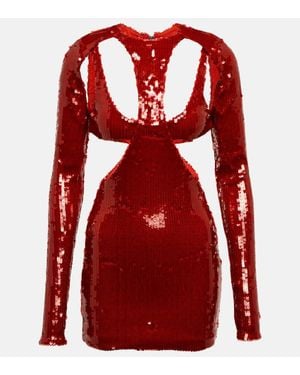 LAQUAN SMITH Minikleid Mit Pailletten - Rot
