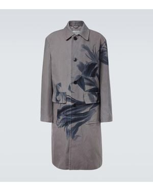 Dries Van Noten Trenchcoat Randale Aus Baumwolle - Grau
