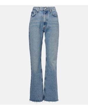 Agolde Jeans Flared Leena De Tiro Alto - Azul