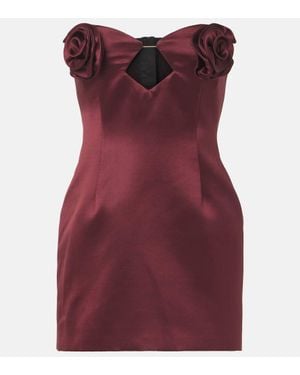 Magda Butrym Silk And Wool Satin Corset Dress - Red