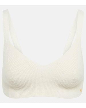 Tom Ford Bralette a triangolo in misto cotone - Bianco