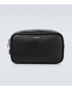 Saint Laurent Kosmetiketui Aus Leder - Schwarz