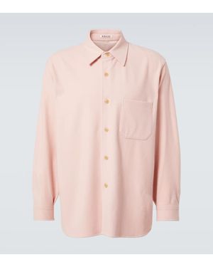 AURALEE Hemdjacke Aus Wollflanell - Pink