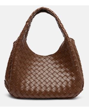 Bottega Veneta Campana Medium Leather Shoulder Bag - Brown