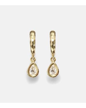 Octavia Elizabeth Boucles D'Oreilles Hidden Gem En Or 18 Ct Et Diamants - Métallisé