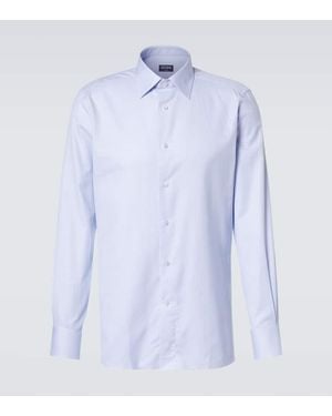 ZEGNA Camicia Oxford Trofeo - Blu