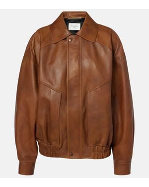 Saint Laurent Leather Jacket - Brown