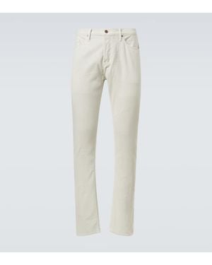 Tom Ford Cotton Corduroy Slim Trousers - Natural