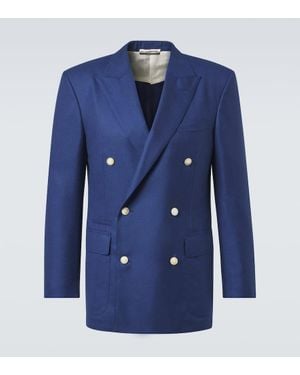 dunhill Blazer En Cachemire - Bleu