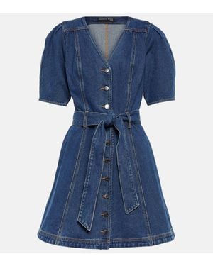 Veronica Beard Mauli Denim Minidress - Blue