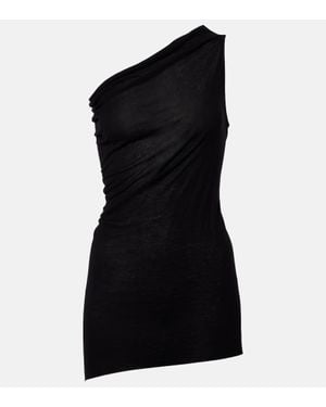 Rick Owens One-Shoulder Top - Black