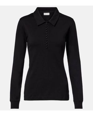 Dries Van Noten Polohemd Aus Baumwoll-Jersey - Schwarz