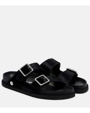 Birkenstock Sandalias Arizona De Pelo De Becerro - Negro