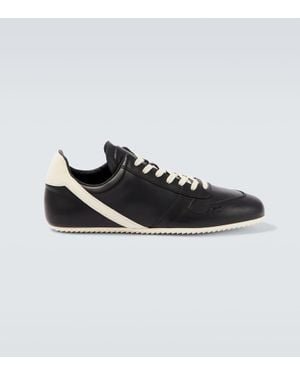Rick Owens Sneakers Minimal Aus Leder - Schwarz