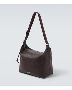 Loewe Cubi Leather Shoulder Bag - Black