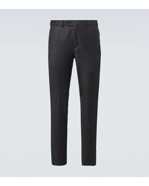 Loro Piana Carlo Wool And Cashmere Straight Pants - Black