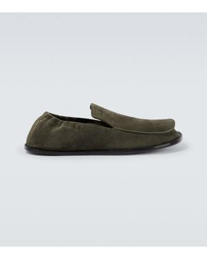 Loewe Flex Suede Loafers - Green