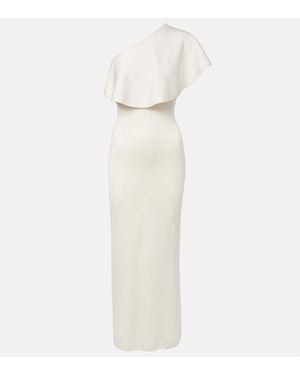 Altuzarra Vivi Ruffled One-Shoulder Gown - White