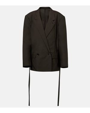 Lemaire Blazer Aus Baumwolle Und Seide - Schwarz