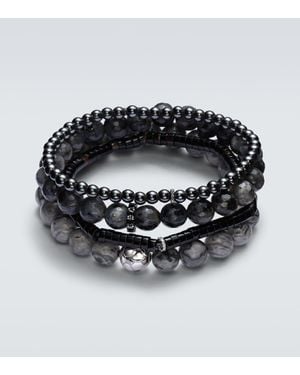 Sydney Evan Pulsera De Oro Blanco De 14 Ct Con Diamantes - Negro