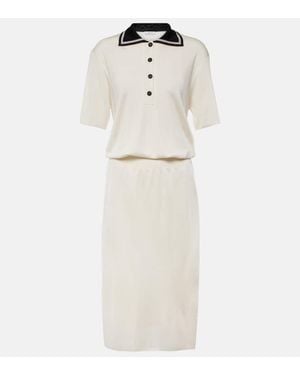 Ferragamo Abito con collo polo - Bianco