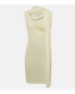 AYA MUSE Draped Scarf-Detail Minidress - Natural