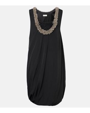 Dries Van Noten Abito Corto Con Cristalli - Nero