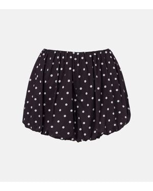 Posse Aurelia Polka-Dot Shorts - Black