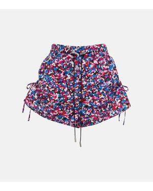 Isabel Marant Shorts Deyene Con Stampa Floreale - Viola