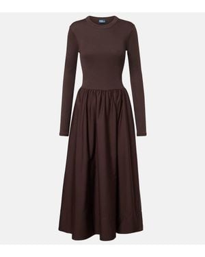 Polo Ralph Lauren Cotton Midi Dress - Brown