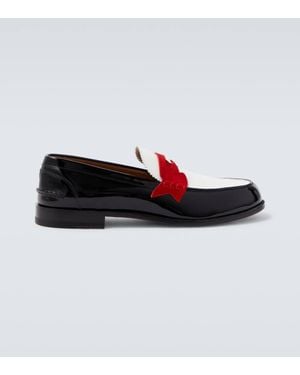 Christian Louboutin Mocasines Penny De Charol - Negro