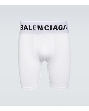 Balenciaga Boxershorts Aus Jersey - Weiß