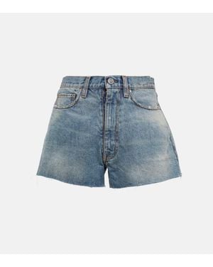 Maison Margiela Distressed Denim Shorts - Blue